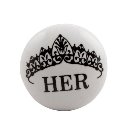 Her Ceramic Flat Wine Stopper